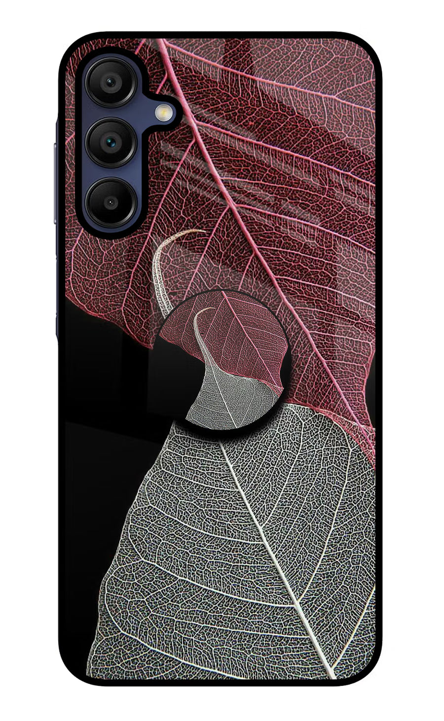 Leaf Pattern Samsung A15 5G Pop Case, Glass case