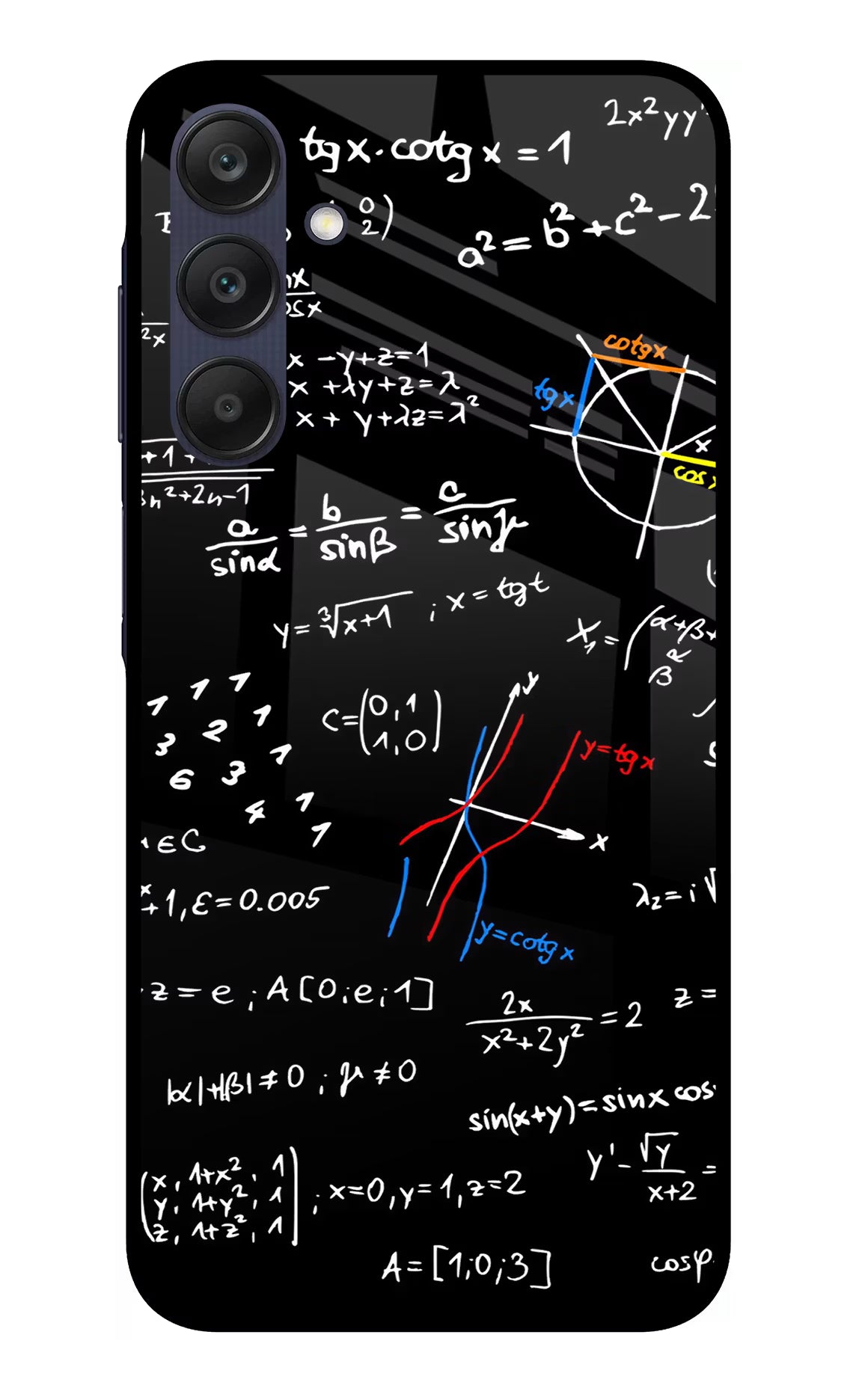 Mathematics Formula Samsung A25 5G Glass Case Back Cover by Casekaro