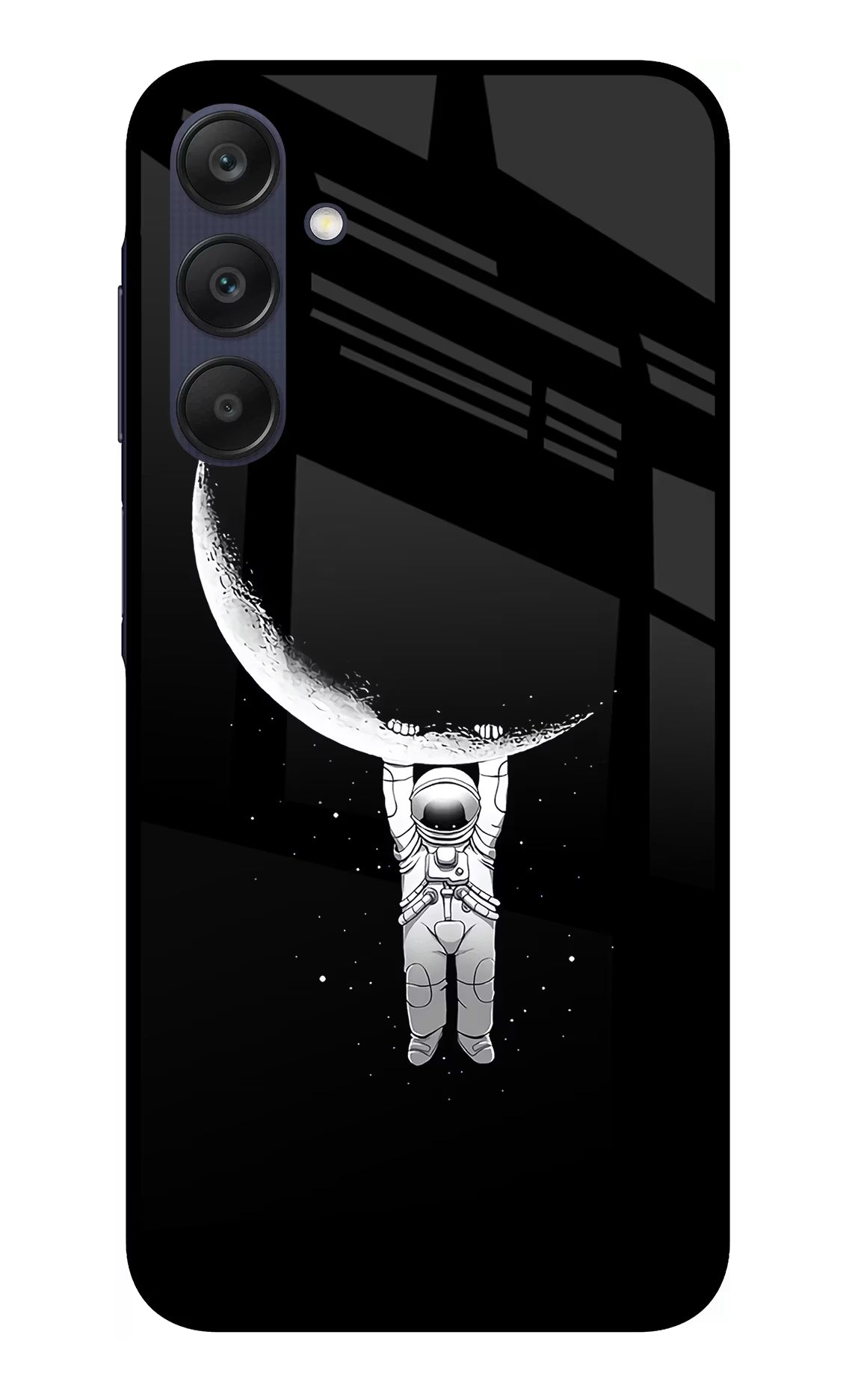 Moon Space Samsung A25 5G Glass Case Back Cover by Casekaro