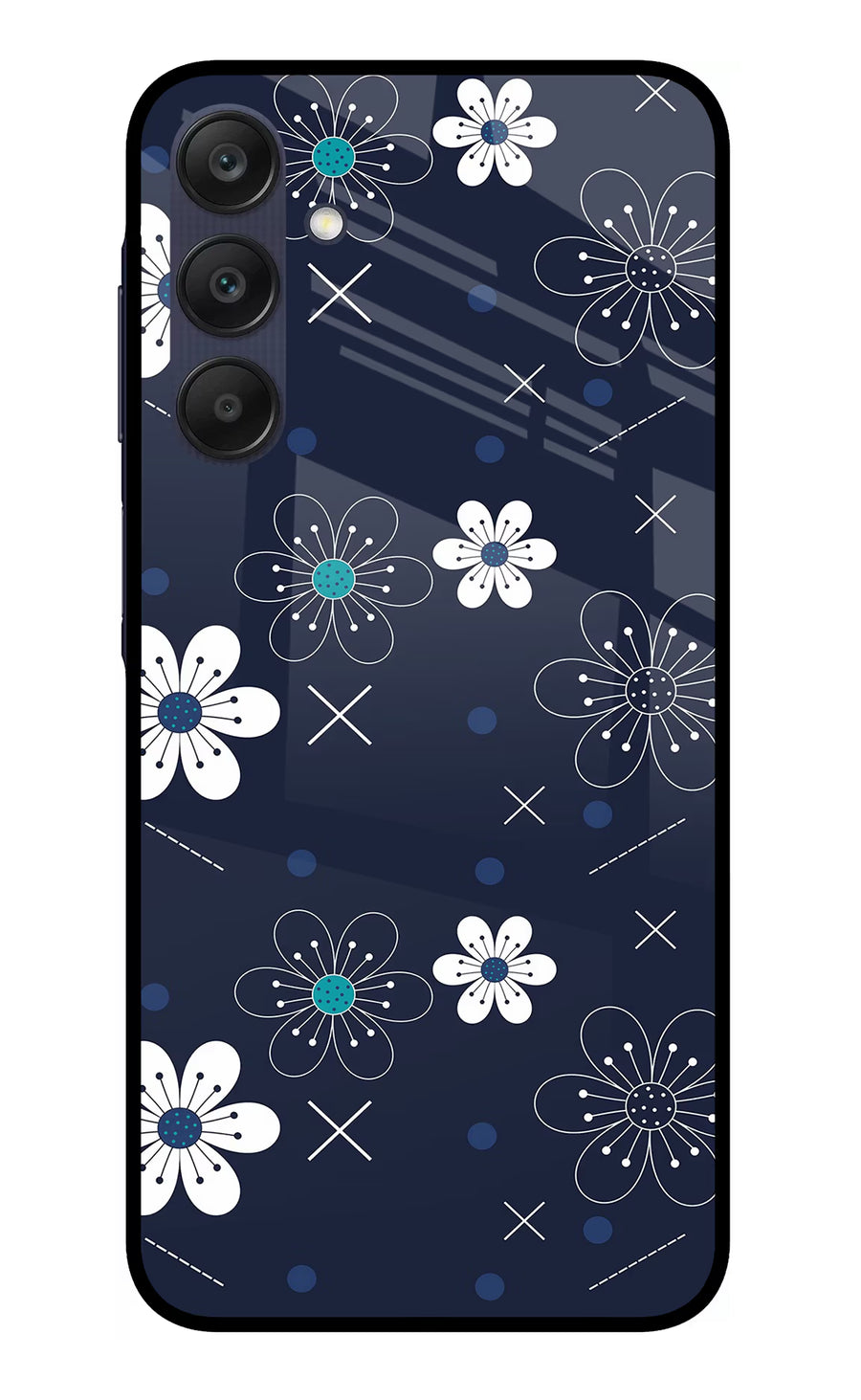 Flowers Samsung A25 5G Back Cover, Glass case