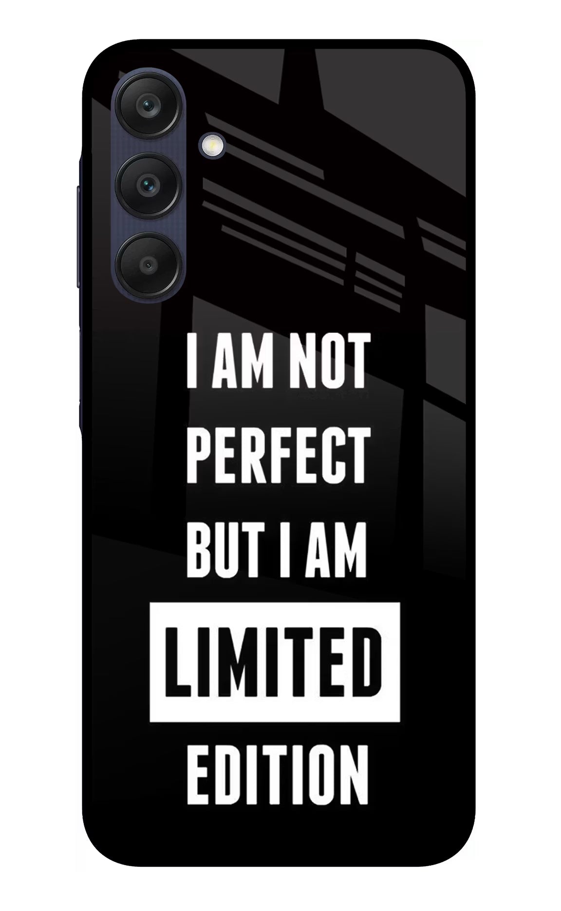 I Am Not Perfect But I Am Limited Edition Samsung A25 5G Glass Case Back Cover by Casekaro