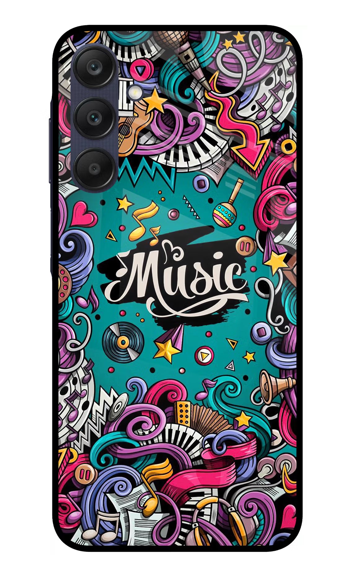 Music Graffiti Samsung A25 5G Glass Case