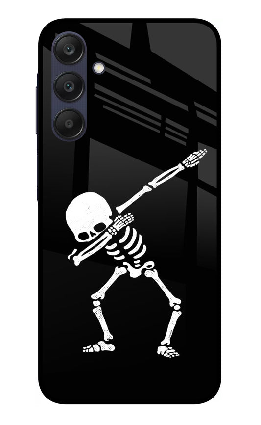 Dabbing Skeleton Art Samsung A25 5G Glass Case