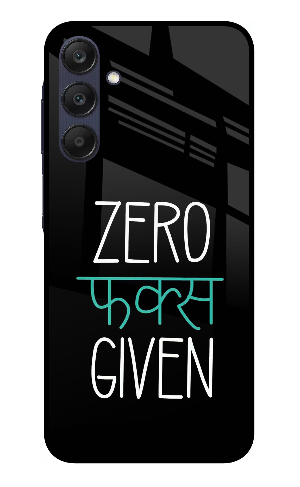 Zero Fucks Given Samsung A25 5G Glass Case Back Cover by Casekaro