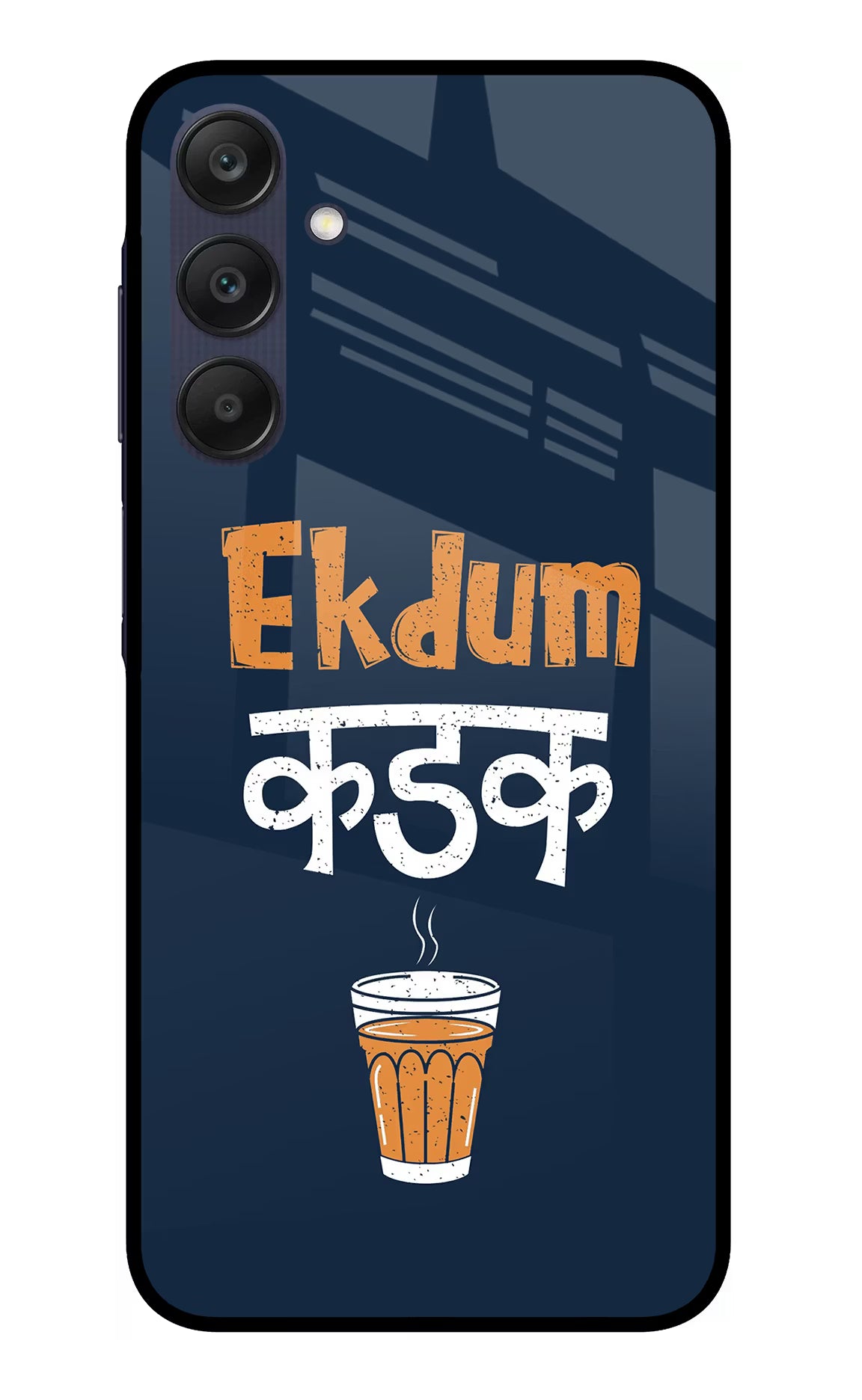 Ekdum Kadak Chai Samsung A25 5G Glass Case Back Cover by Casekaro