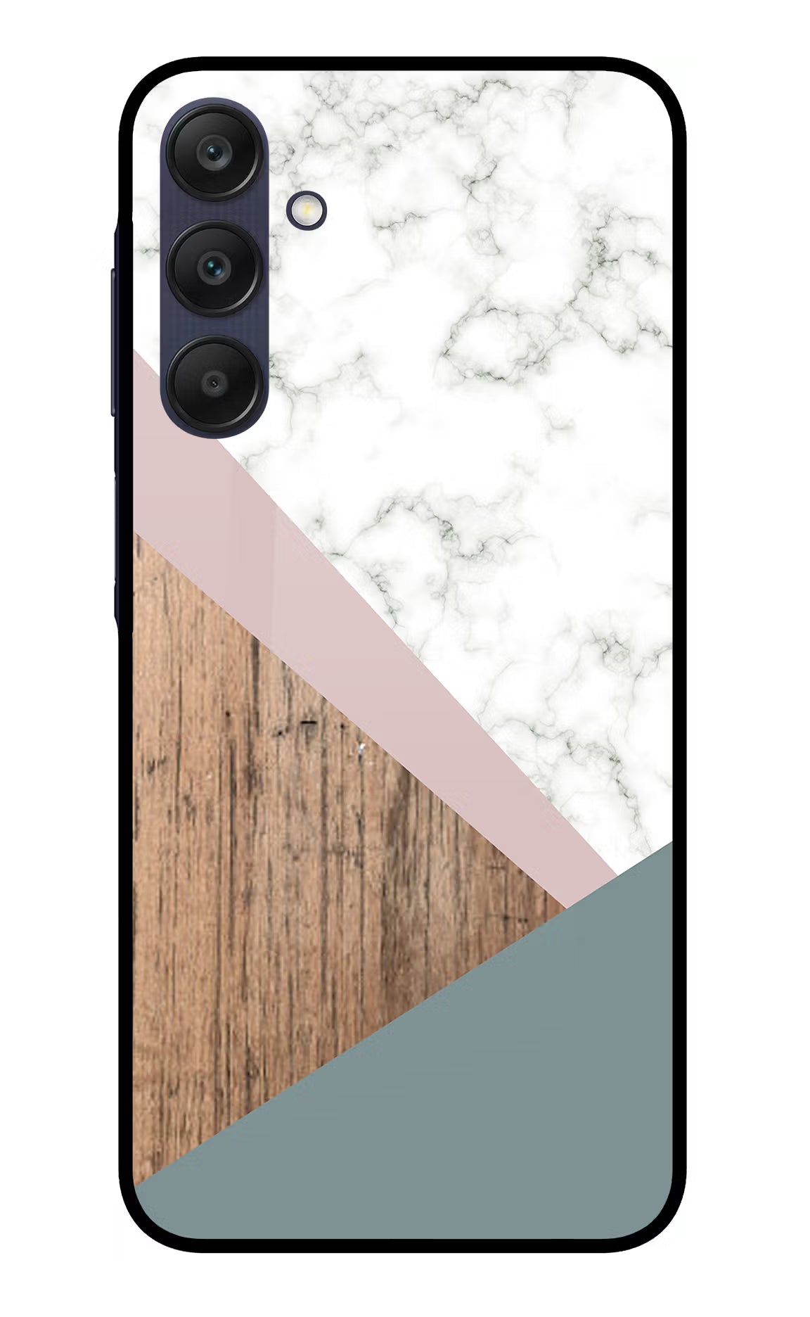 Marble wood Abstract Samsung A25 5G Glass Case Back Cover by Casekaro