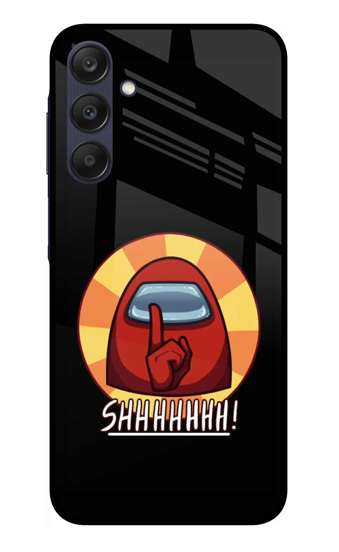 Among Us Shhh! Samsung A25 5G Glass Case Back Cover by Casekaro