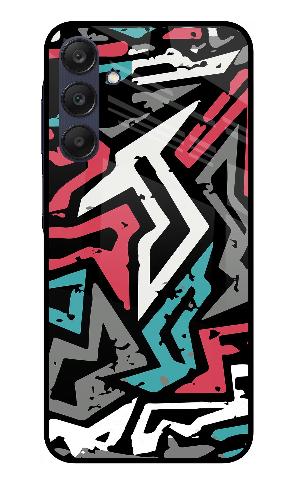 Geometric Graffiti Samsung A25 5G Glass Case