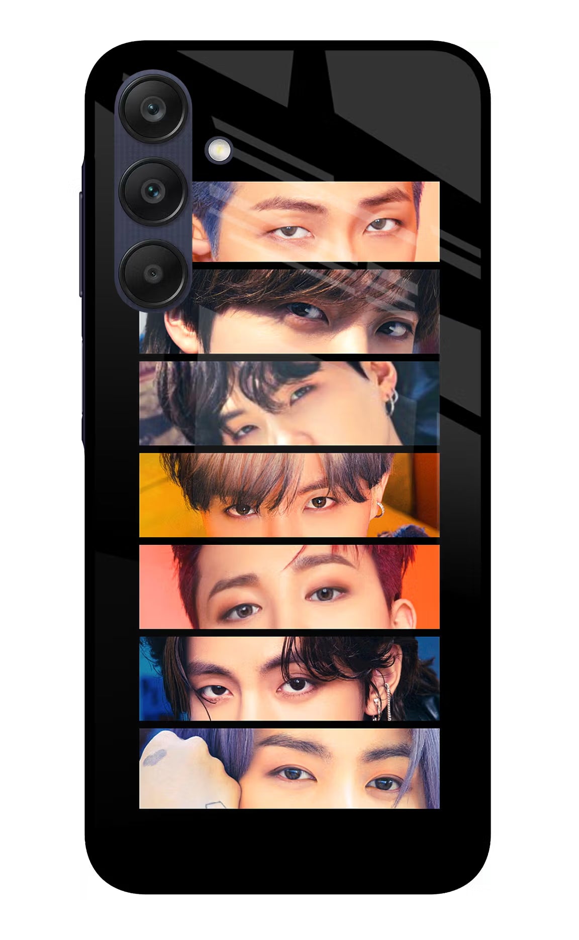 BTS Eyes Samsung A25 5G Glass Case Back Cover by Casekaro