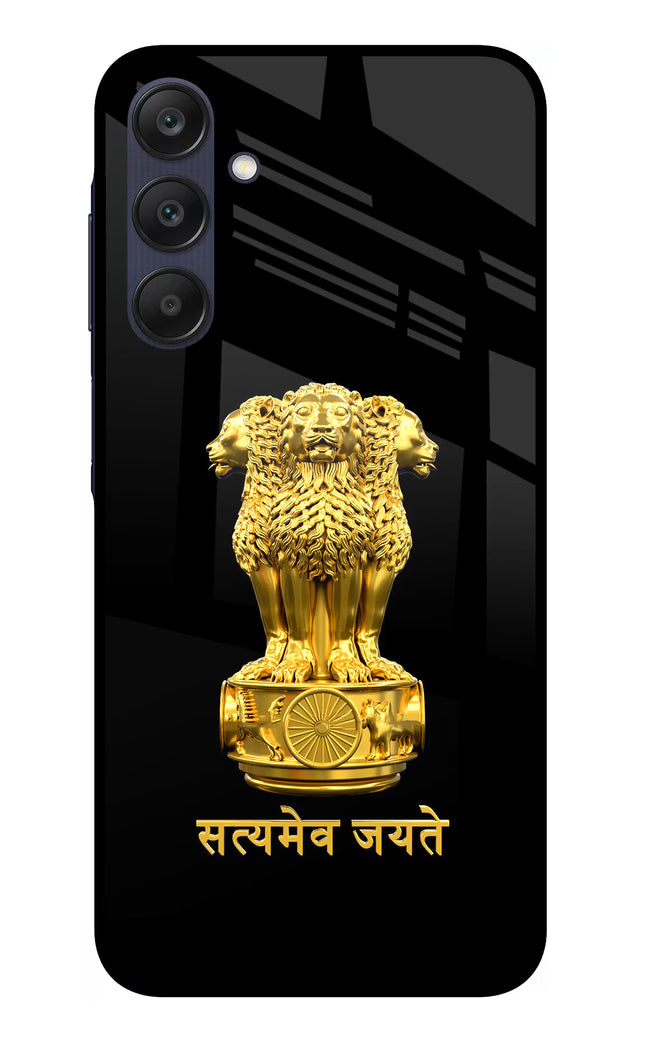 Satyamev Jayate Golden Samsung A25 5G Glass Case
