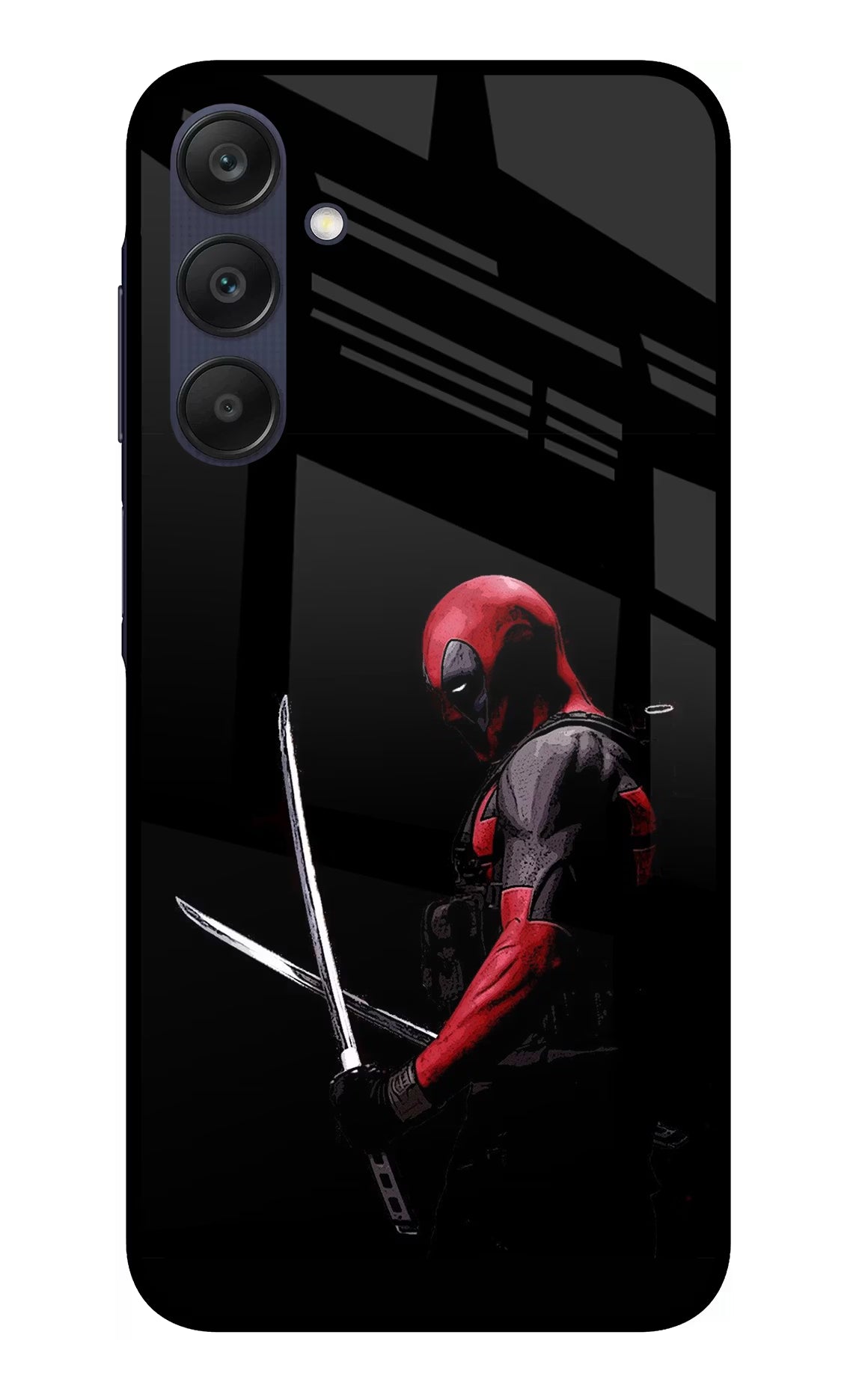 Deadpool Samsung A25 5G Glass Case Back Cover by Casekaro