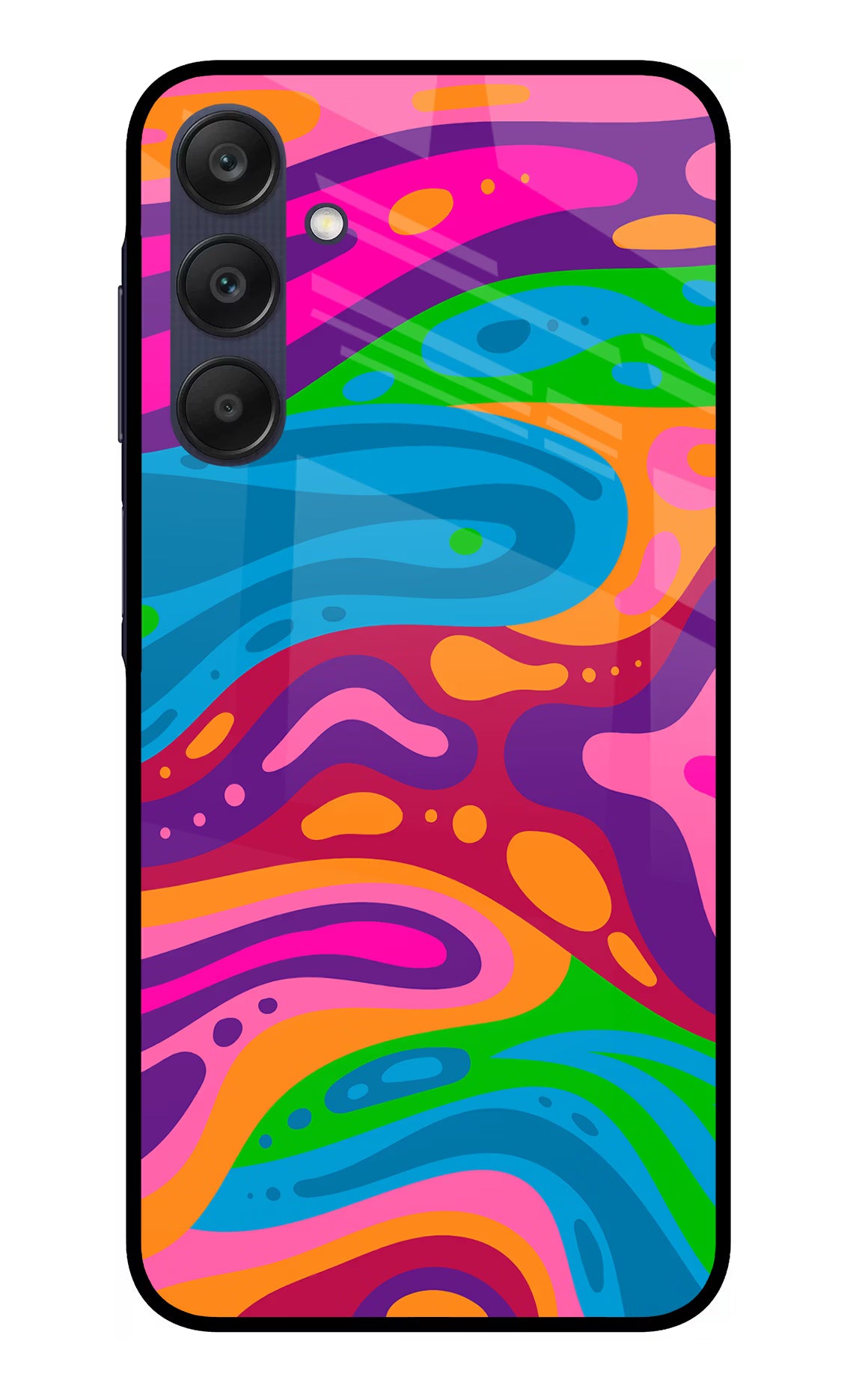 Trippy Pattern Samsung A25 5G Glass Case