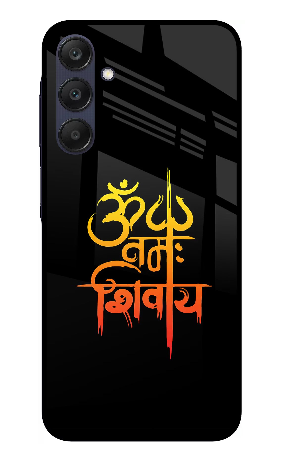 Om Namah Shivay Samsung A25 5G Glass Case Back Cover by Casekaro