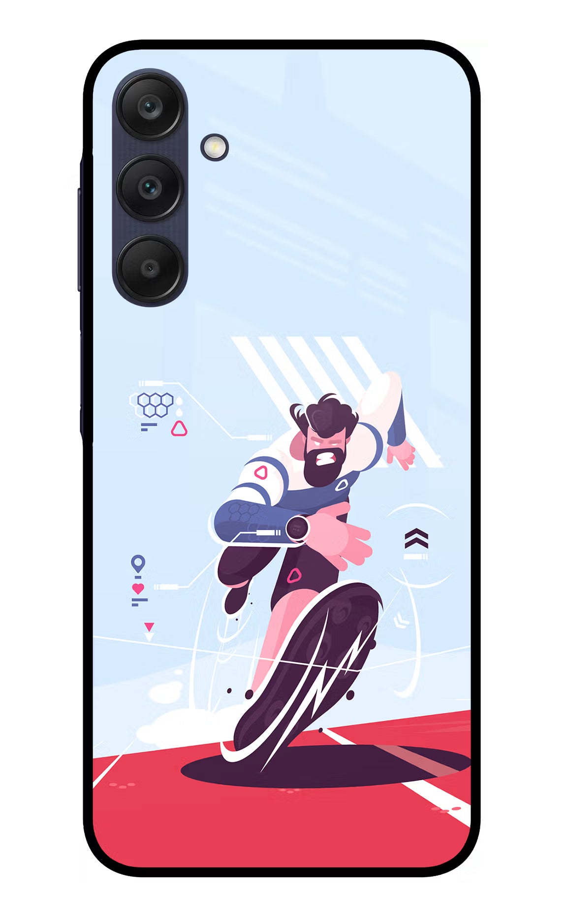 Run Pro Samsung A25 5G Glass Case Back Cover by Casekaro