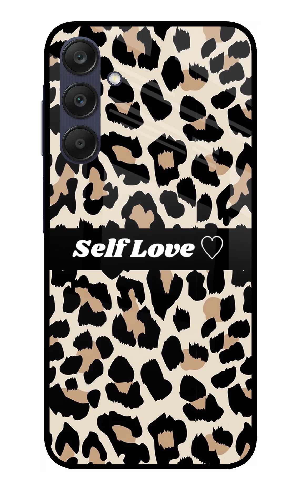 Leopard Print Self Love Samsung A25 5G Glass Case