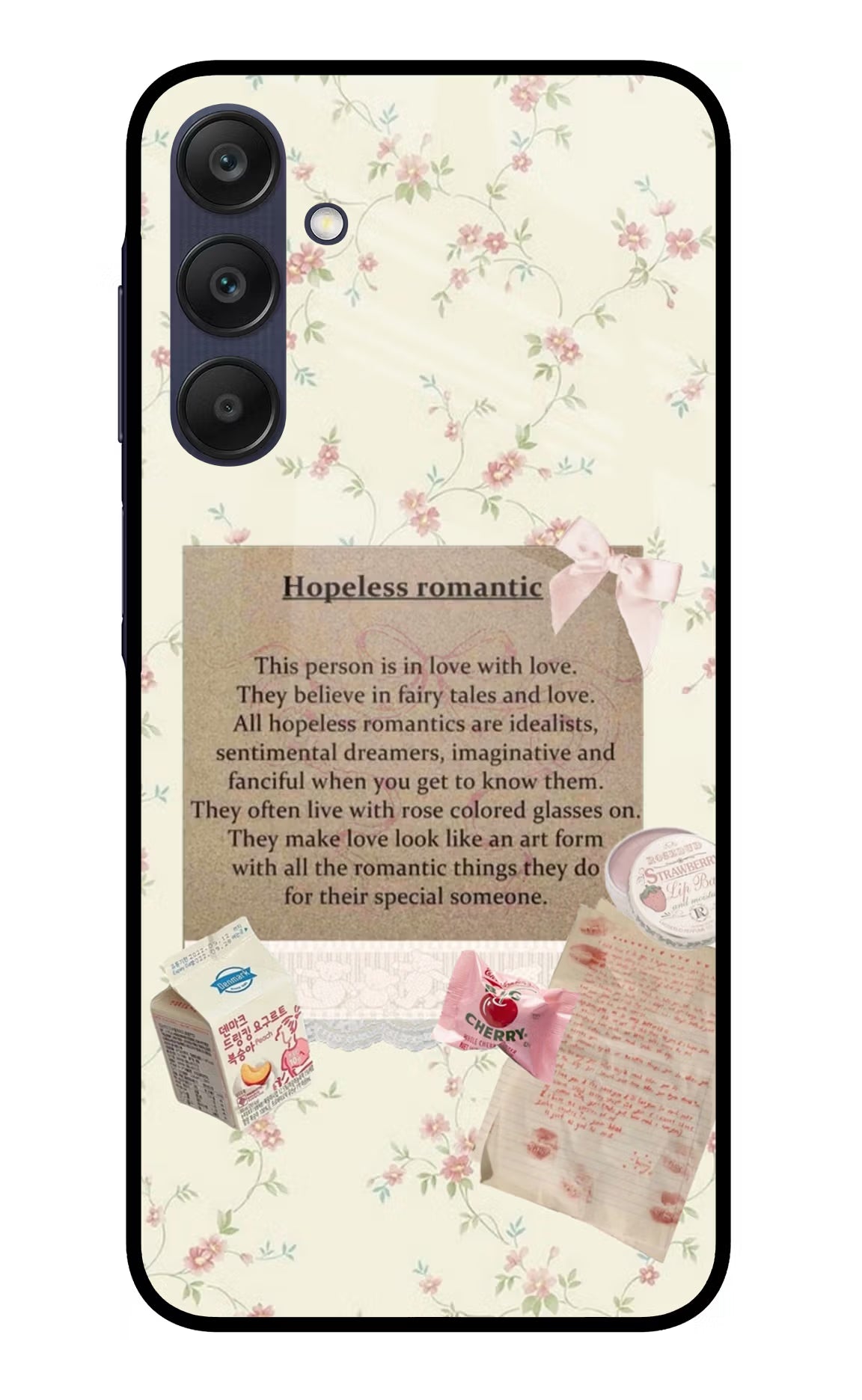 Hopeless Romantic Samsung A25 5G Glass Case Back Cover by Casekaro