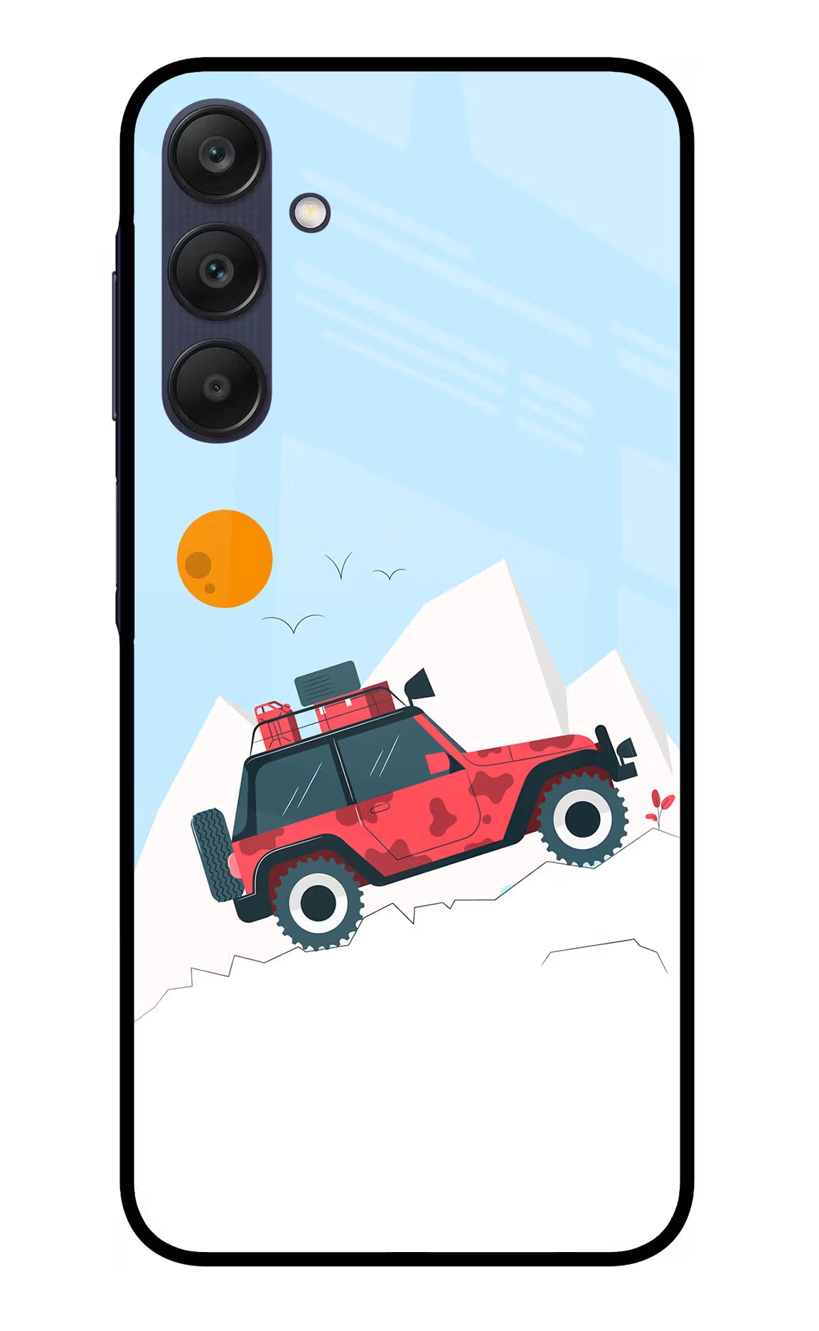 Mountain Trail Beast Samsung A25 5G Glass Case Back Cover by Casekaro