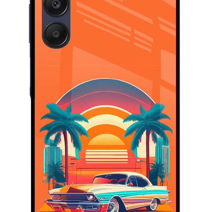 Palm Drive 80s Samsung A25 5G Glass Case