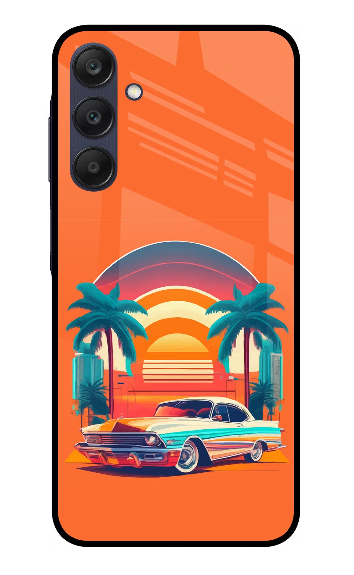 Palm Drive 80s Samsung A25 5G Glass Case