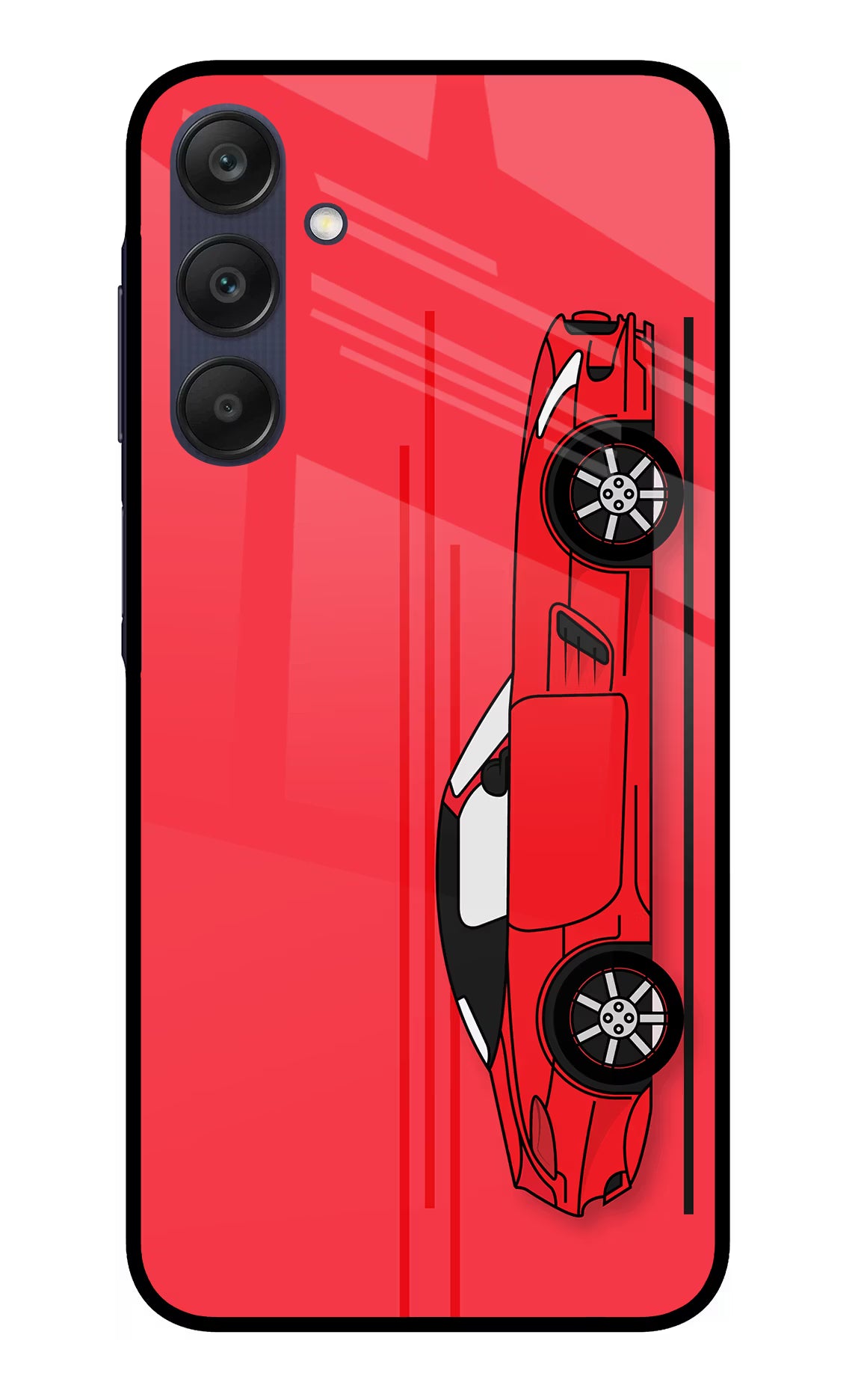 Red Velocity Samsung A25 5G Glass Case