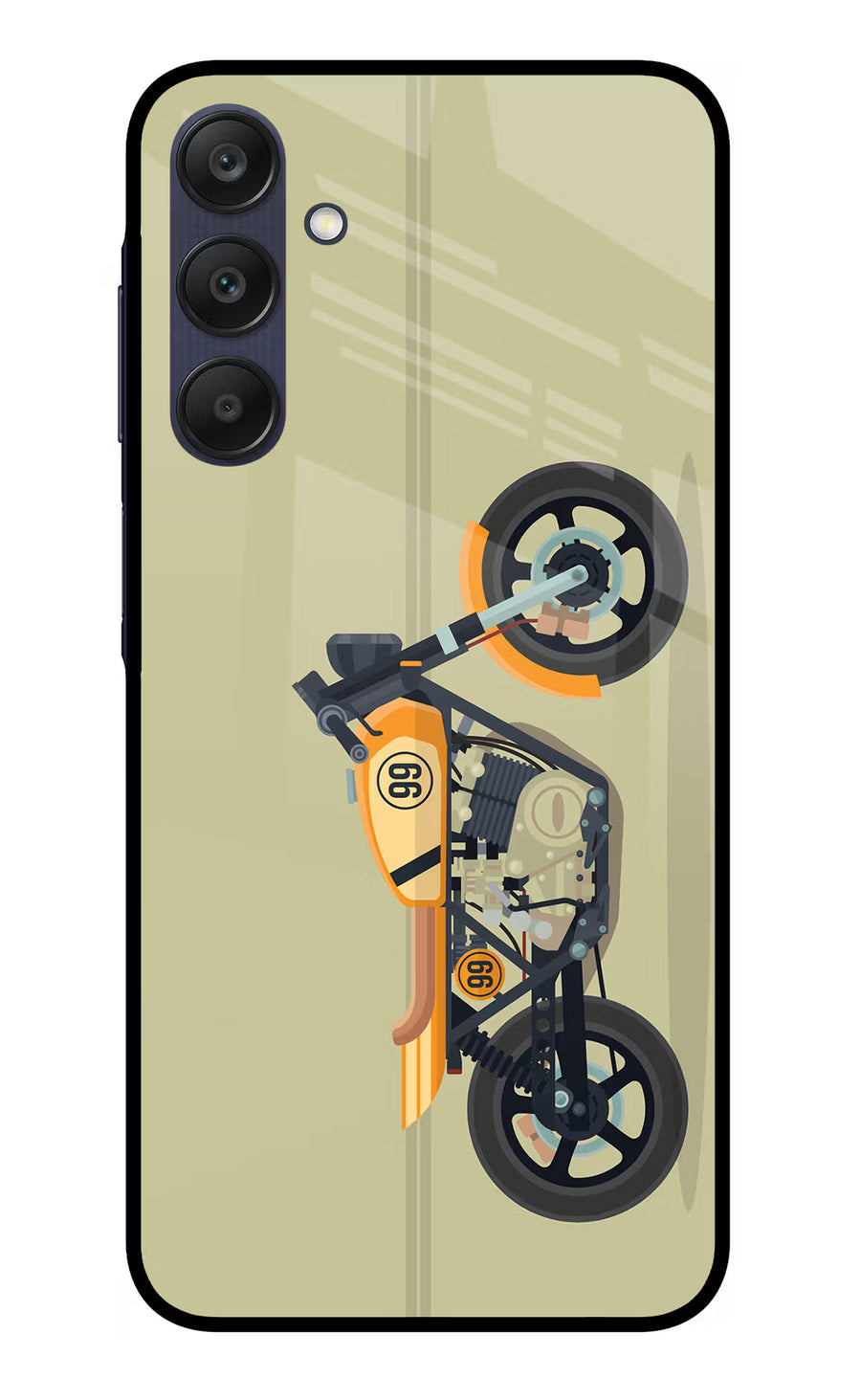 Vertical Speedster Samsung A25 5G Back Cover, Glass case