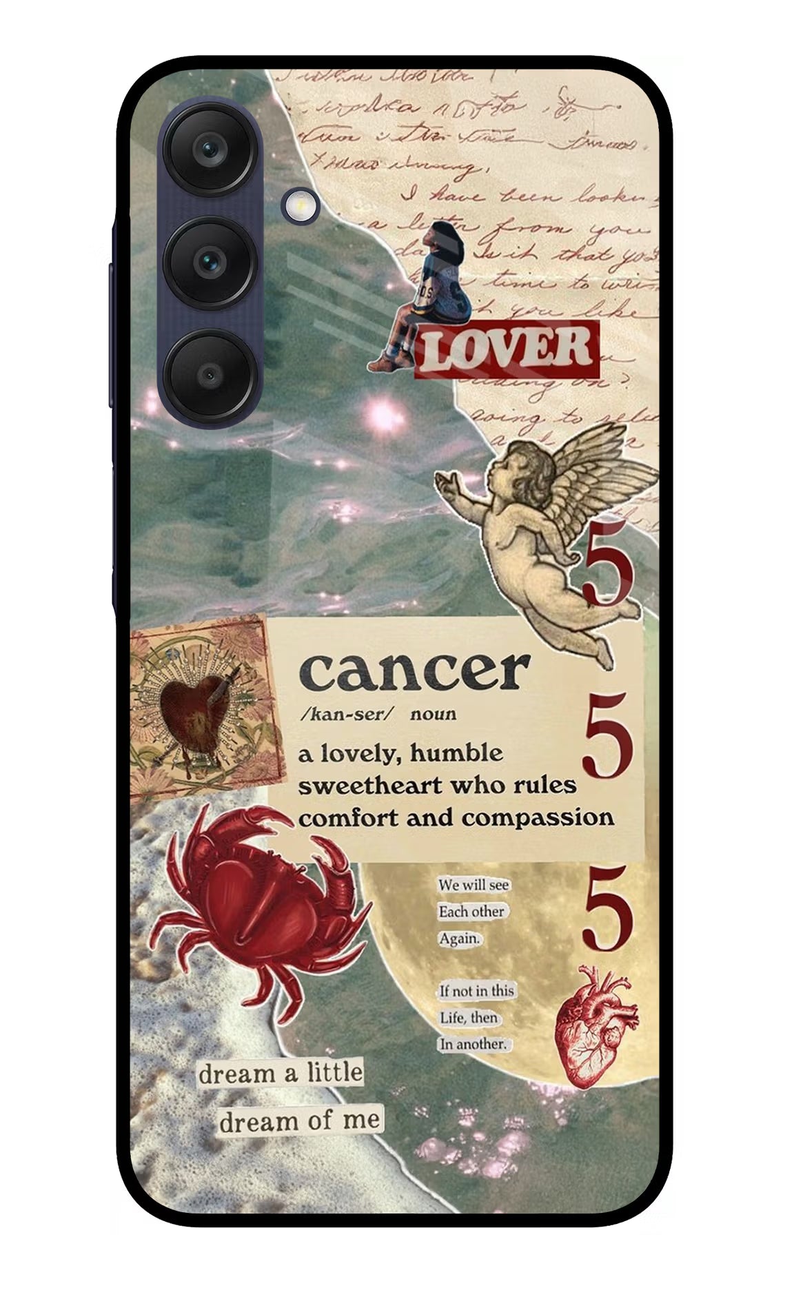 Cancer Zodiac Samsung A25 5G Glass Case Back Cover by Casekaro