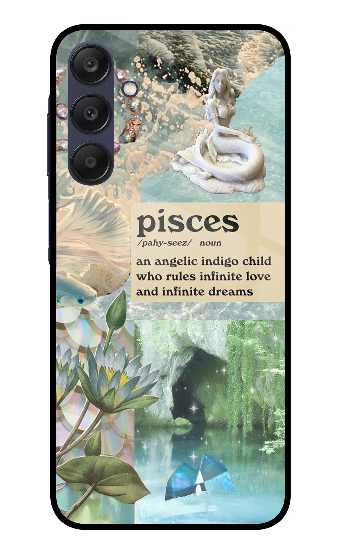 Pisces Zodiac Samsung A25 5G Glass Case Back Cover by Casekaro