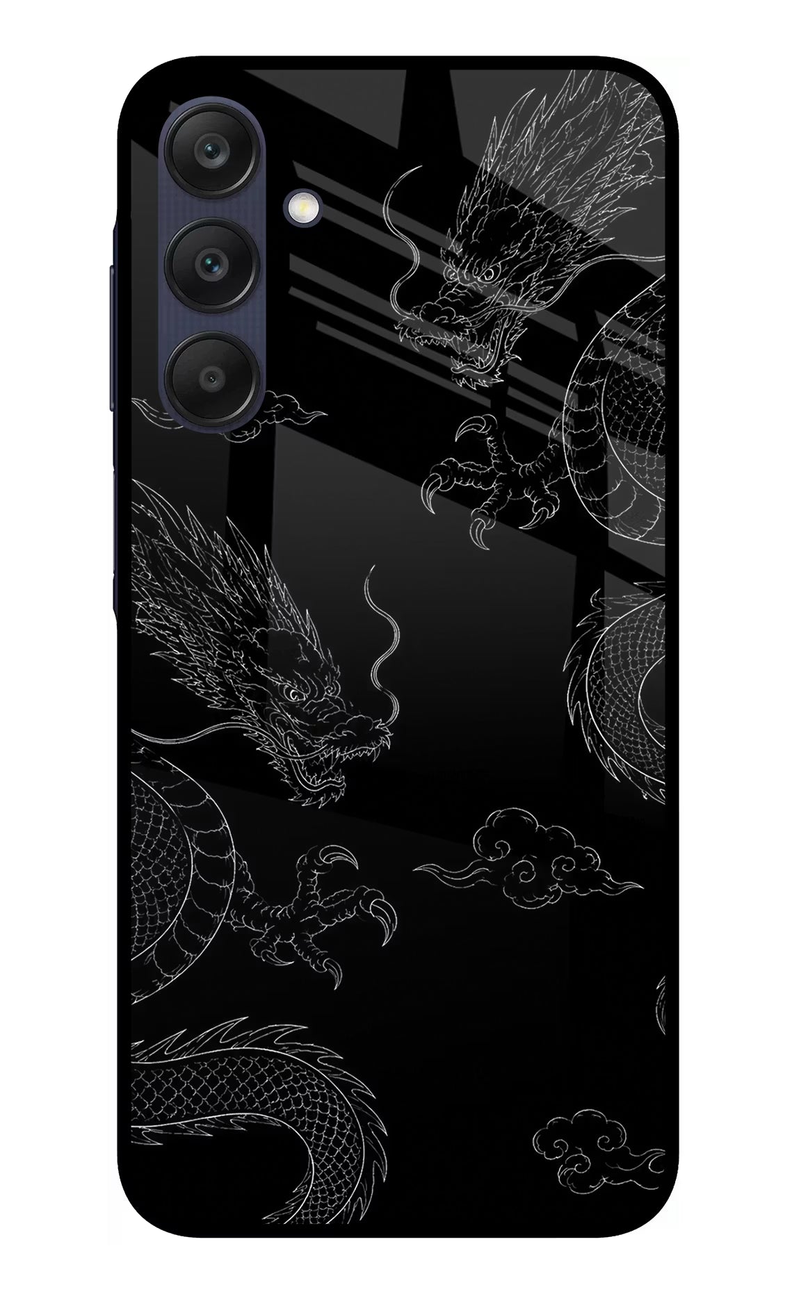 Twin Dragons Samsung A25 5G Glass Case Back Cover by Casekaro