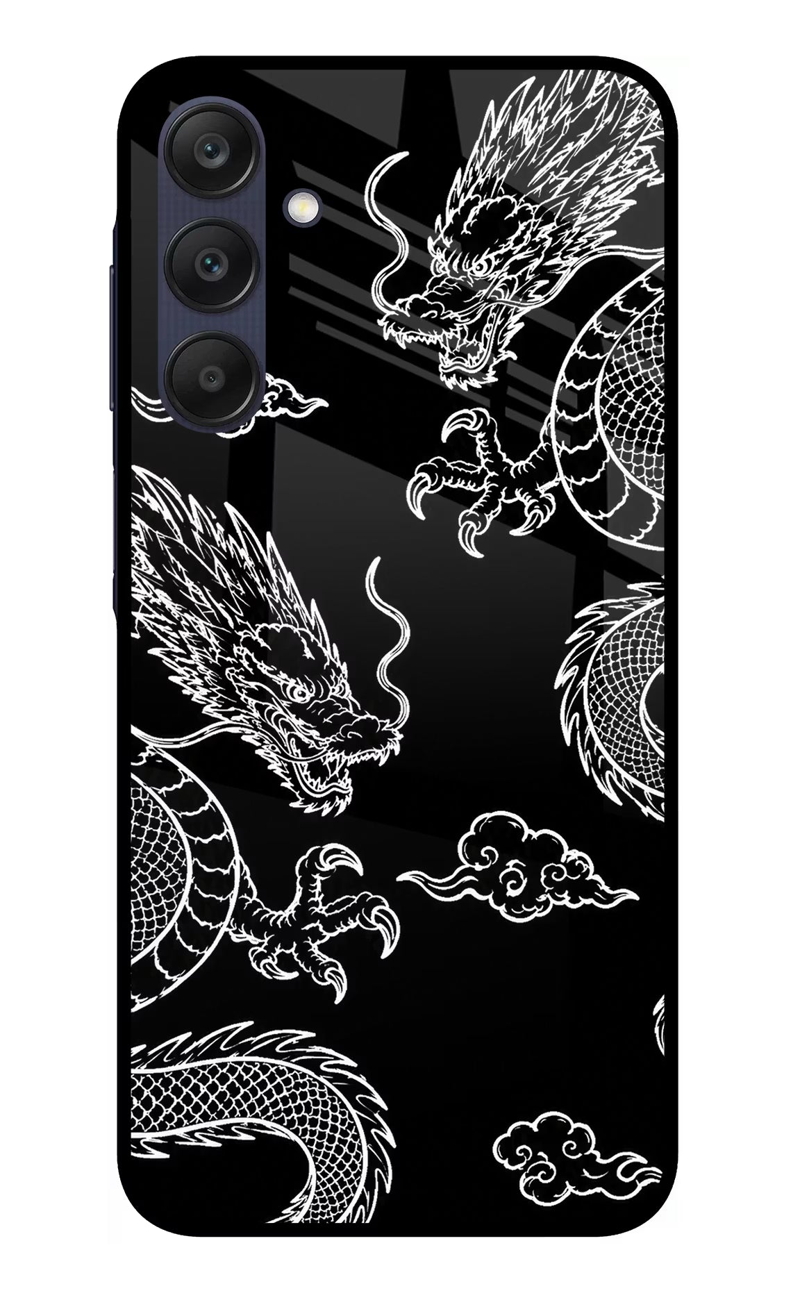 Twin Dragons Samsung A25 5G Glass Case Back Cover by Casekaro