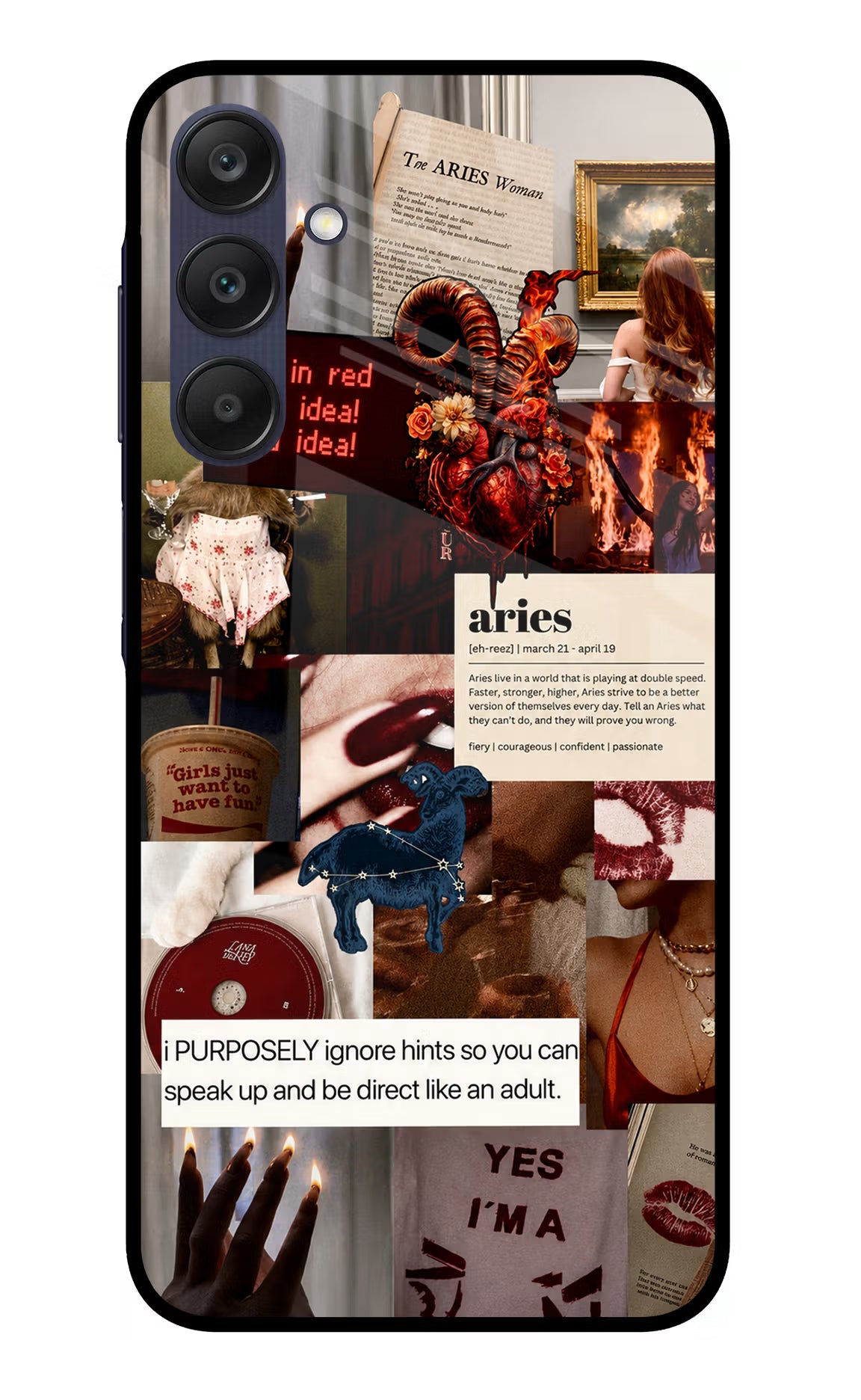 Zodiac Aries Samsung A25 5G Glass Case