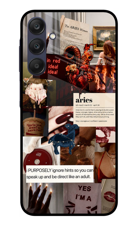 Zodiac Aries Samsung A25 5G Glass Case