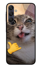 Silly Cat Call Samsung A25 5G Glass Case