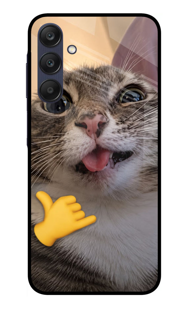Silly Cat Call Samsung A25 5G Glass Case
