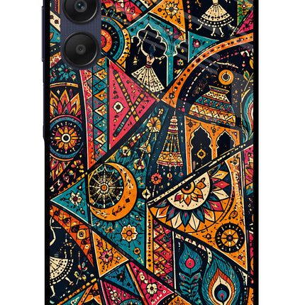 Folk Print Samsung A25 5G Glass Case