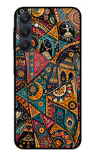 Folk Print Samsung A25 5G Glass Case