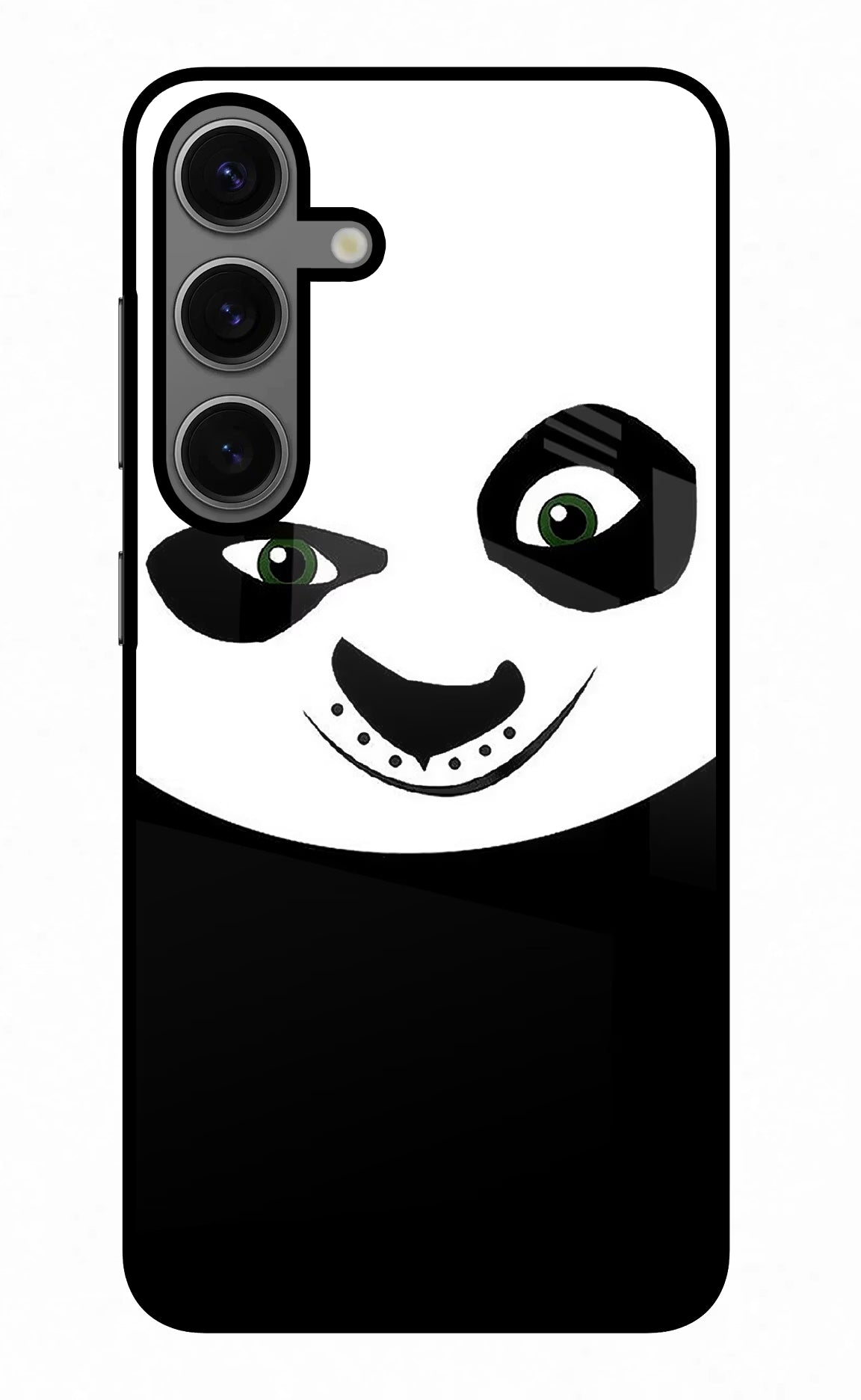 Panda Samsung S24 Glass Case Back Cover by Casekaro