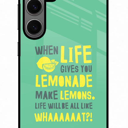 Quote Samsung S24 Glass Case Back Cover by Casekaro