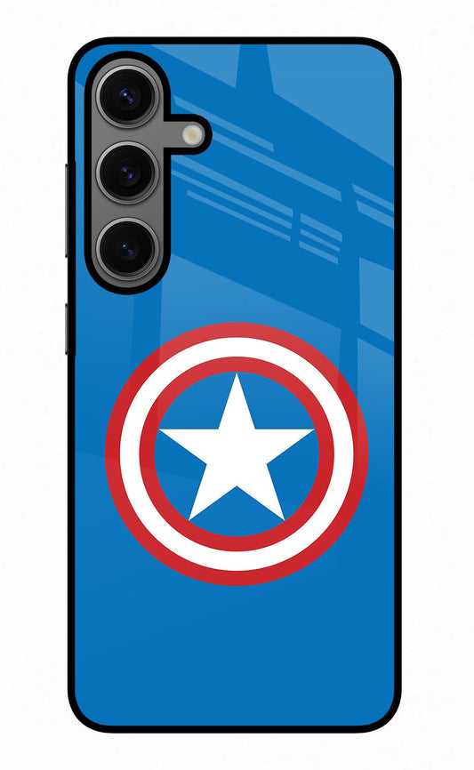Captain America Logo Samsung S24 Glass Case
