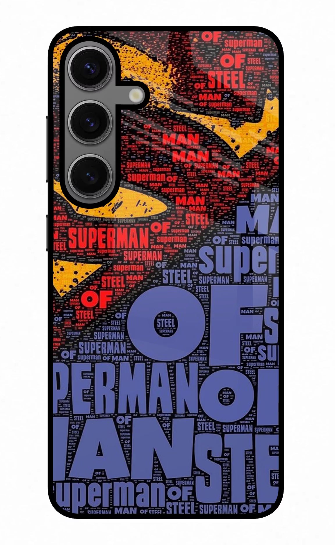 Superman Samsung S24 Glass Case Back Cover by Casekaro