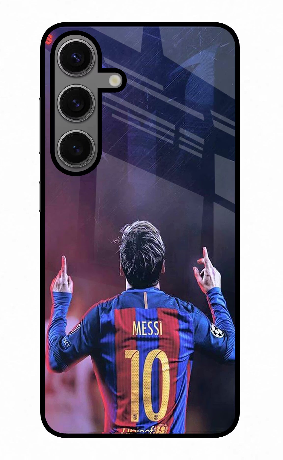 Messi Samsung S24 Glass Case Back Cover by Casekaro