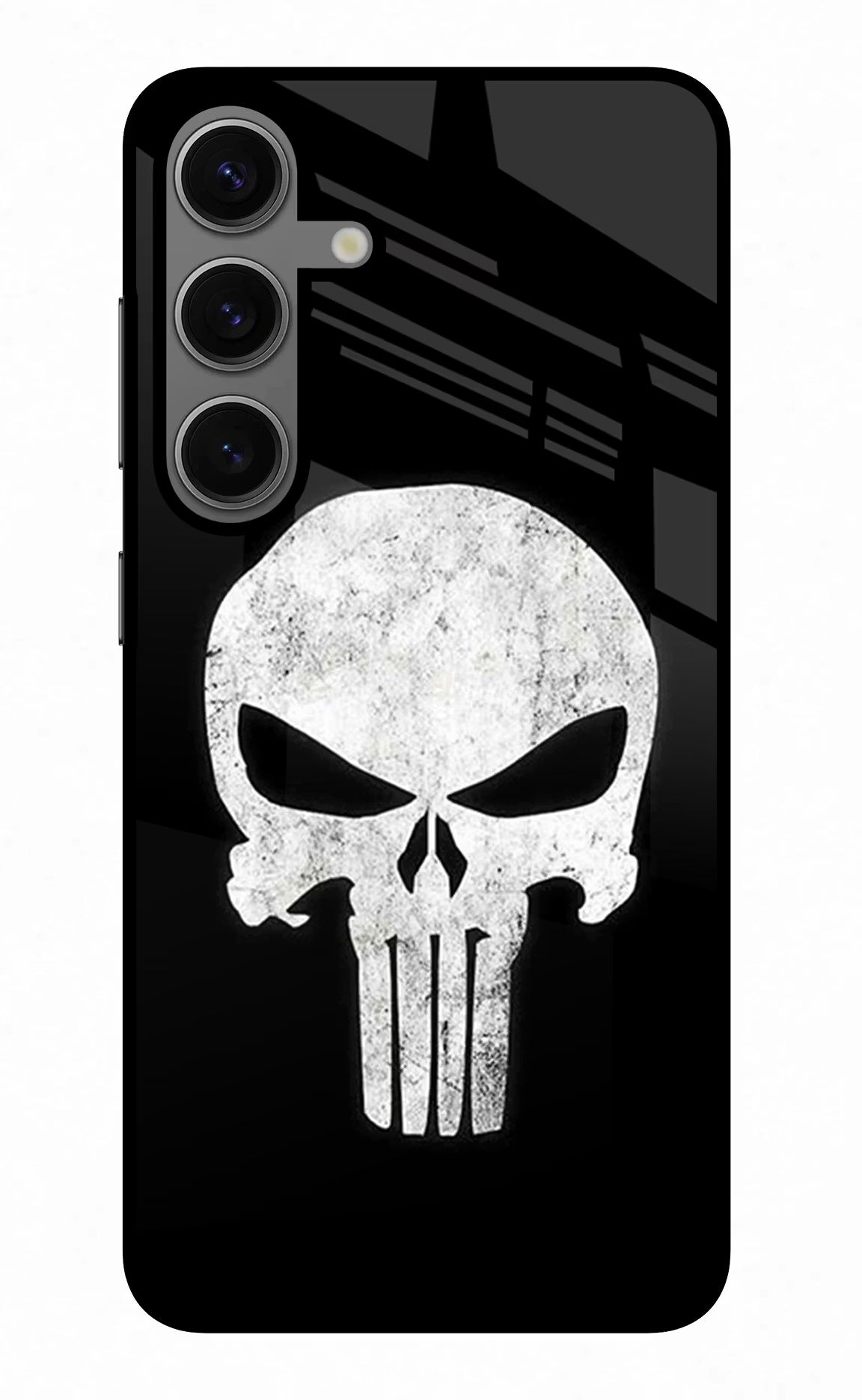 Punisher Skull Samsung S24 Glass Case Back Cover by Casekaro