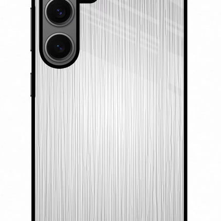 Wooden Grey Texture Samsung S24 Glass Case Back Cover by Casekaro