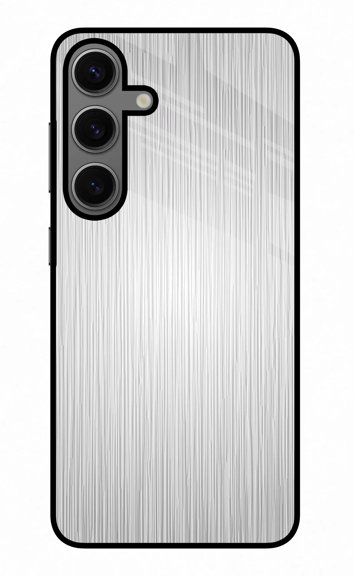 Wooden Grey Texture Samsung S24 Glass Case Back Cover by Casekaro