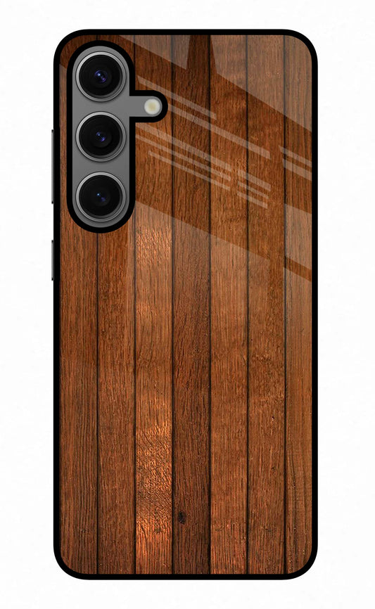 Wooden Artwork Bands Samsung S24 Glass Case