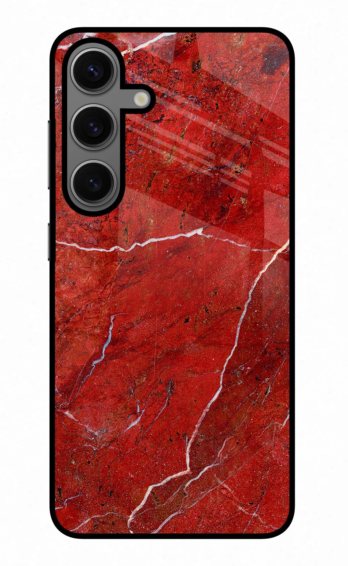 Red Marble Design Samsung S24 Back Cover