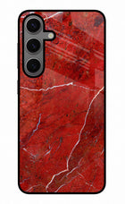 Red Marble Design Samsung S24 Glass Case