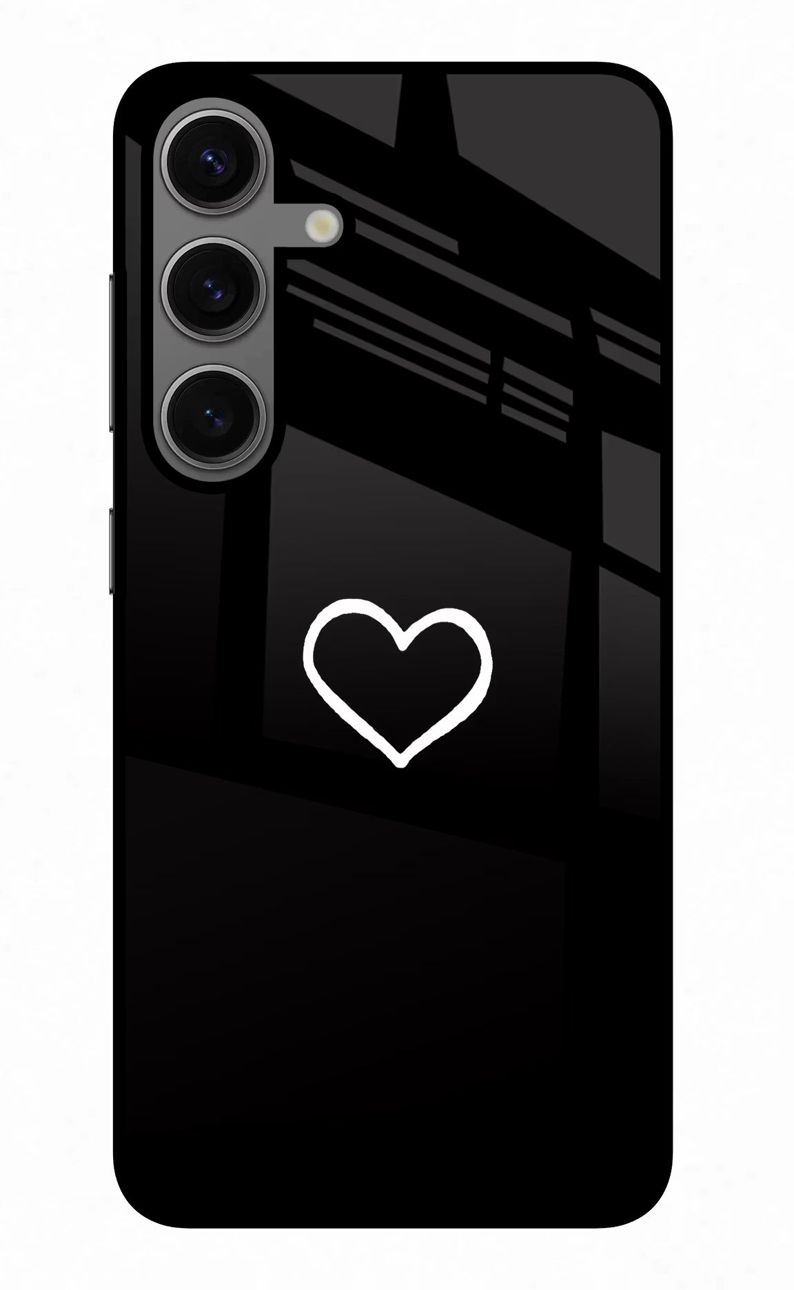Heart Samsung S24 Glass Case Back Cover by Casekaro