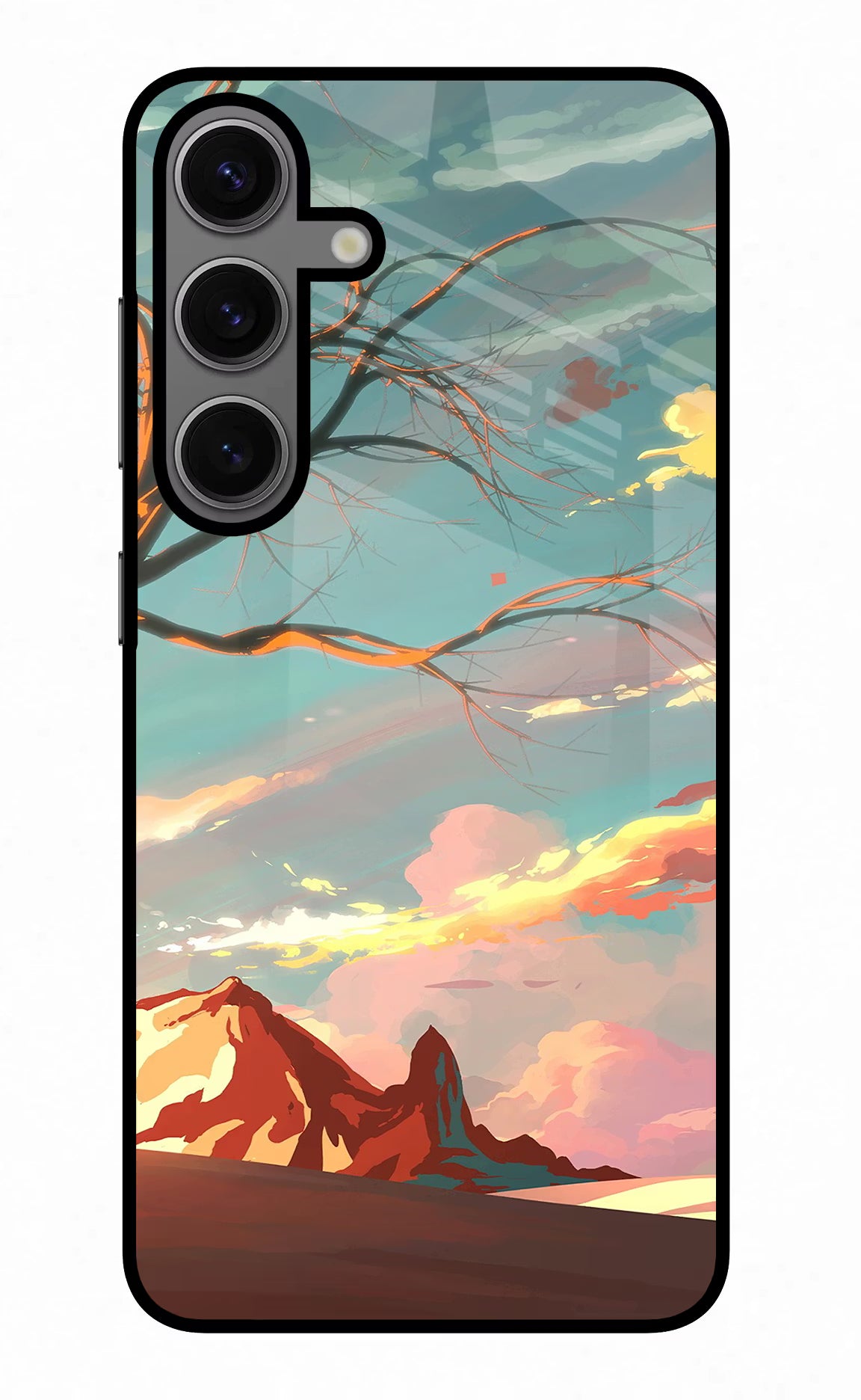 Scenery Samsung S24 Glass Case Back Cover by Casekaro