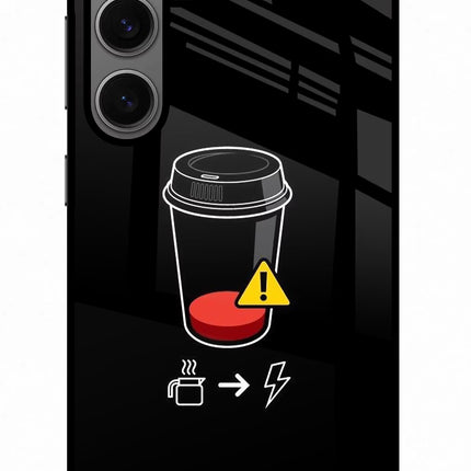 Coffee Samsung S24 Glass Case Back Cover by Casekaro