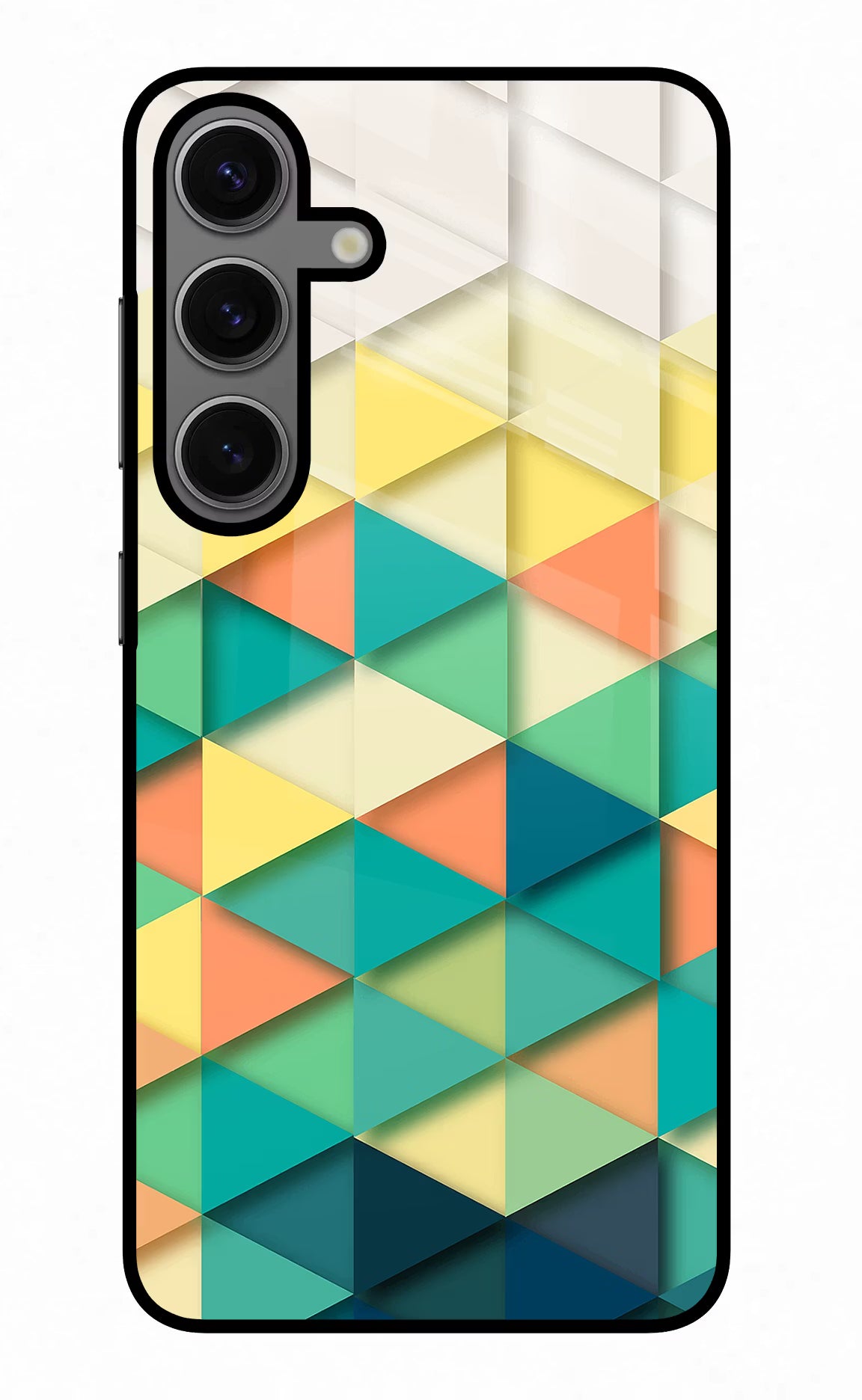 Abstract Samsung S24 Glass Case Back Cover by Casekaro